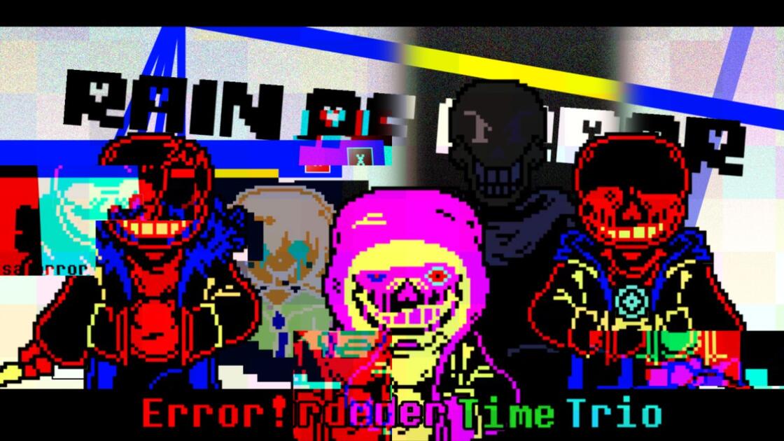 [undertaleAU]Error!Murder Time Trio Phase1 Rain Of Error_Билибили_bilibili