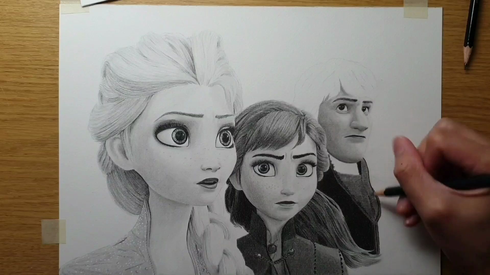 冰雪奇缘绘画elsaannakristoff