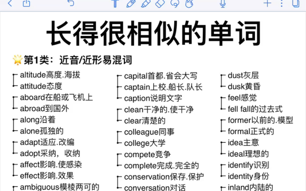 长得很相似的单词!100组!今天一次性全消灭!哔哩哔哩bilibili