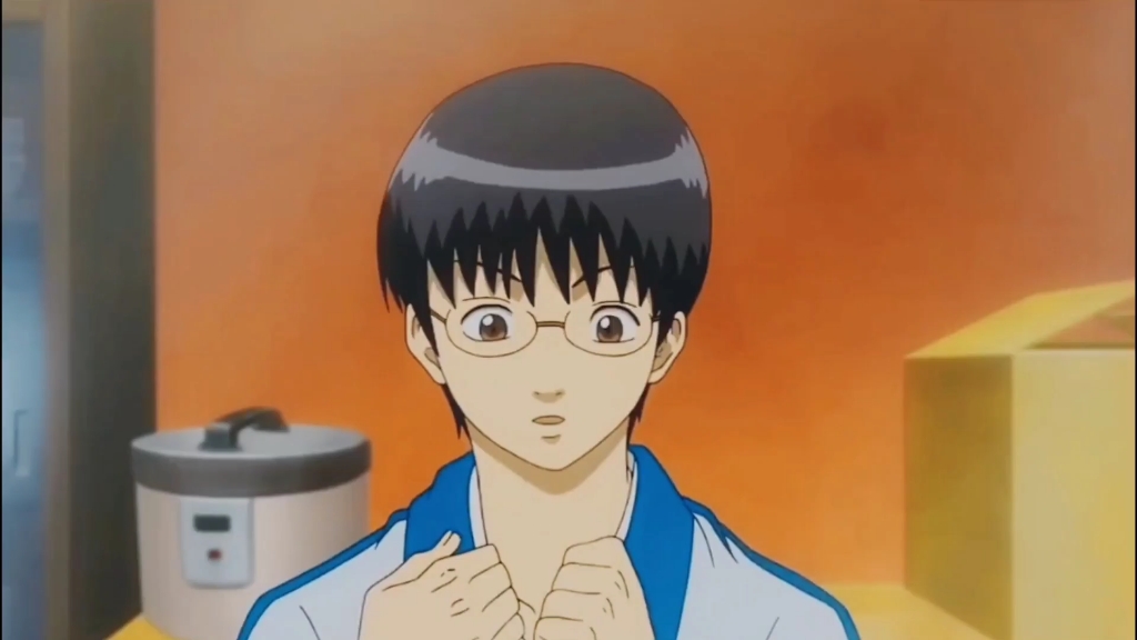 银魂剧场版搞笑瞬间 新八是胸毛男神