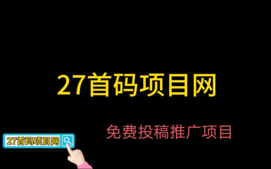 首码项目网  网上创业赚钱首码项目发布推广平台哔哩哔哩bilibili