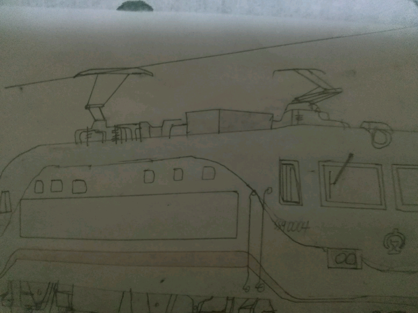 韶山9电力机车绘画