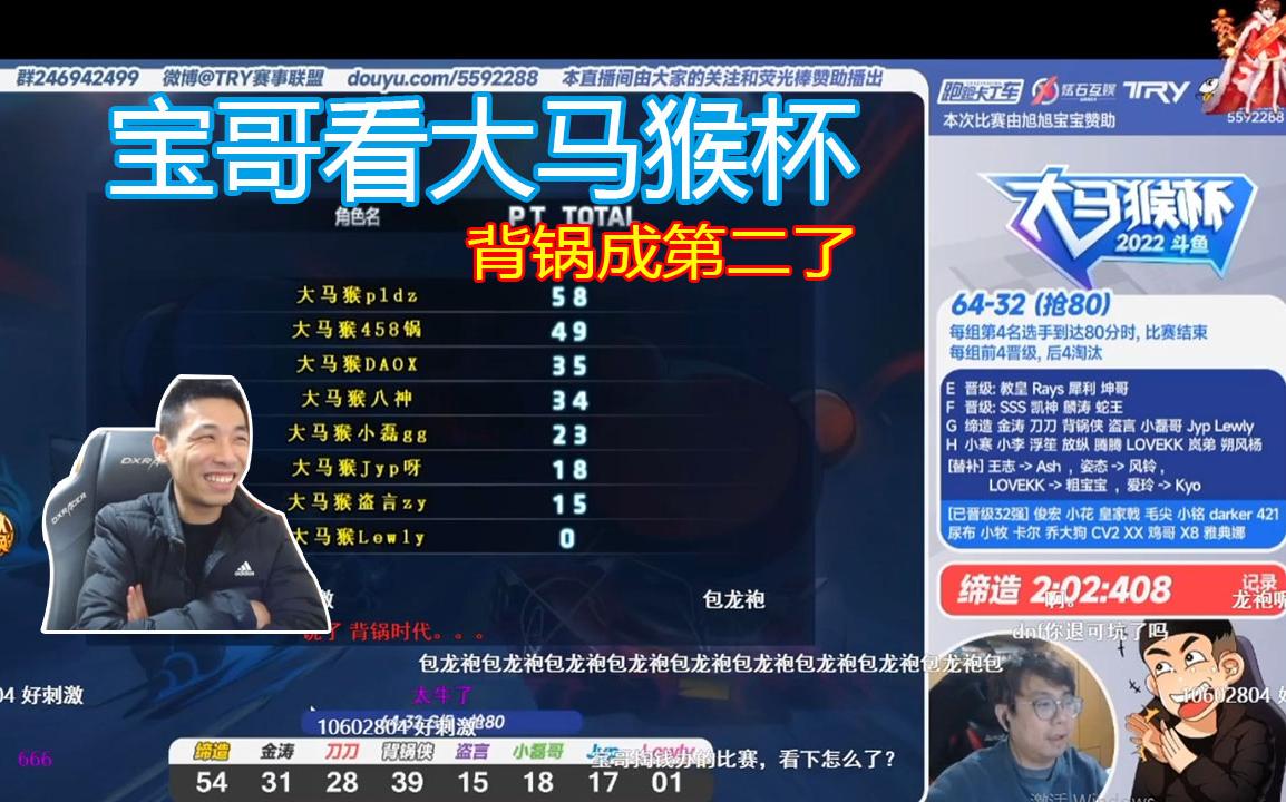 和宝哥看【大马猴杯】64-32(抢80)2022-2-8