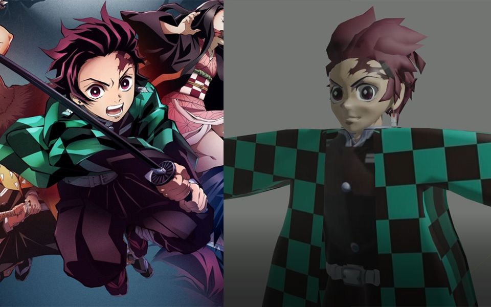 鬼灭之刃-炭治郎建模过程