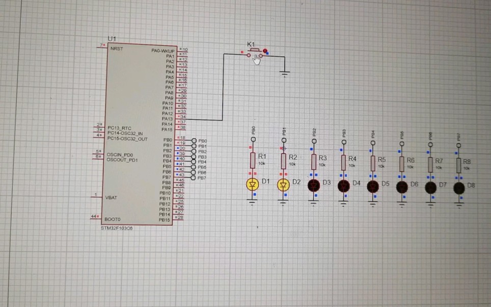 stm32流水灯 protues仿真哔哩哔哩bilibili