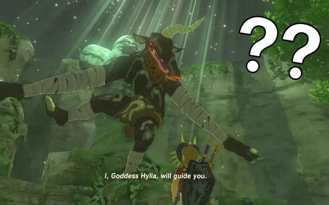 搬运塞尔达传说让莫力布林进入过场动画让林克对着莫力布林祈祷吧