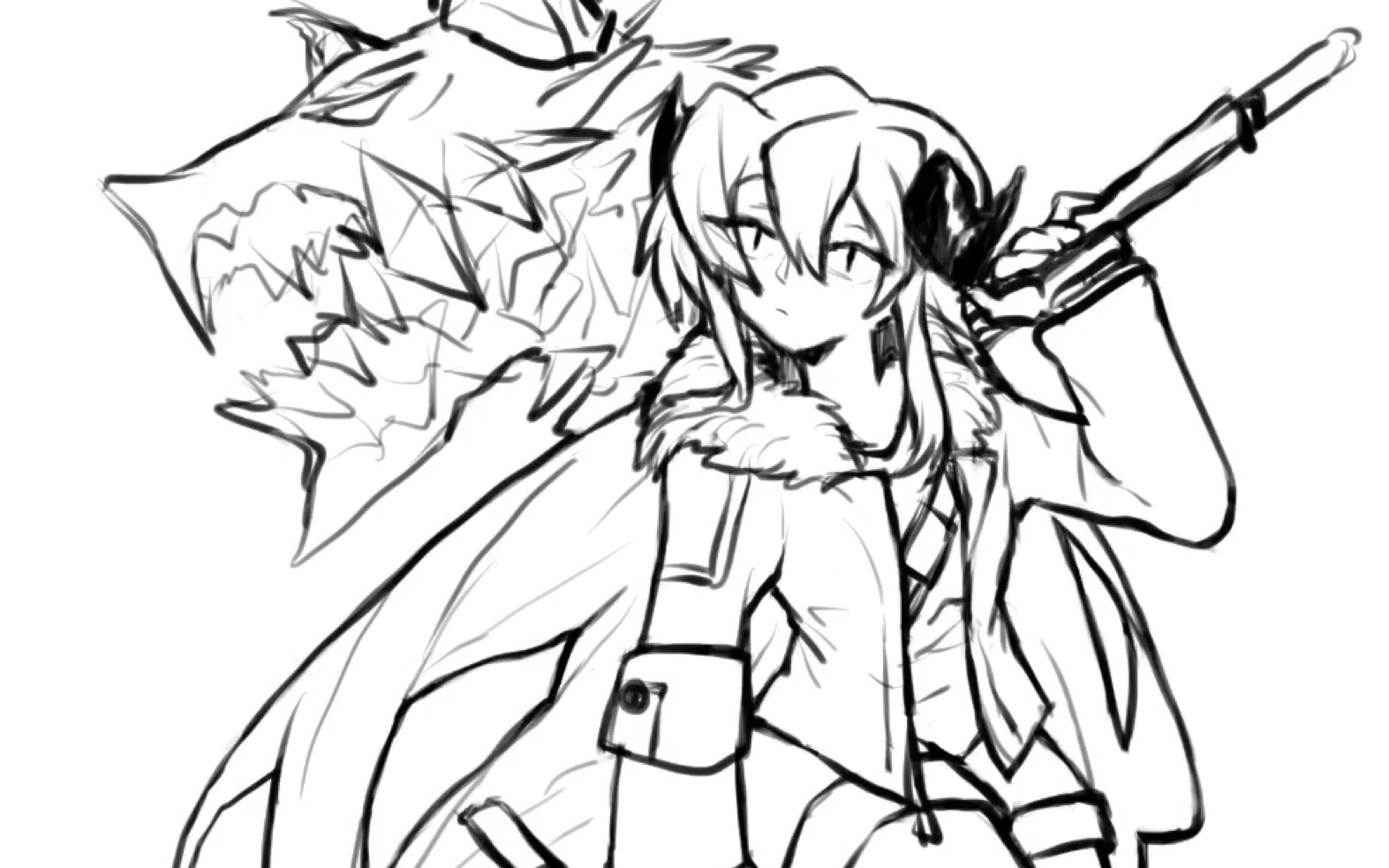 因为抽不到所以画了一个倒角的莫斯提马(自摸练习day2)_哔哩哔哩_bili