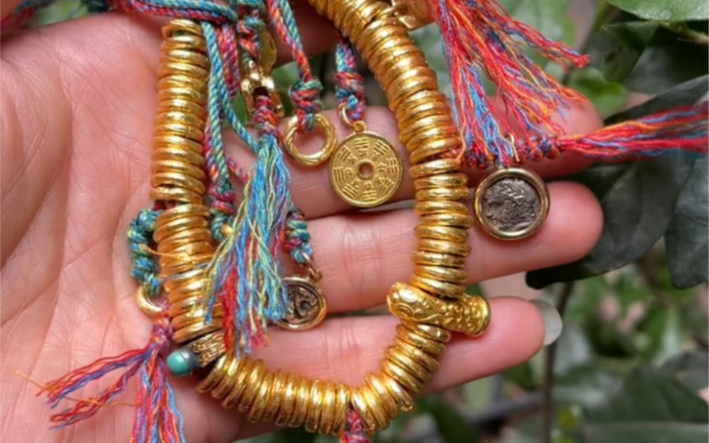 乞丐款高配黄金盘缠手串