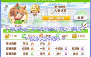 Download Video: 【迷之冰凌：赛马娘】全培育流程，沙地S+大树快车养成实录