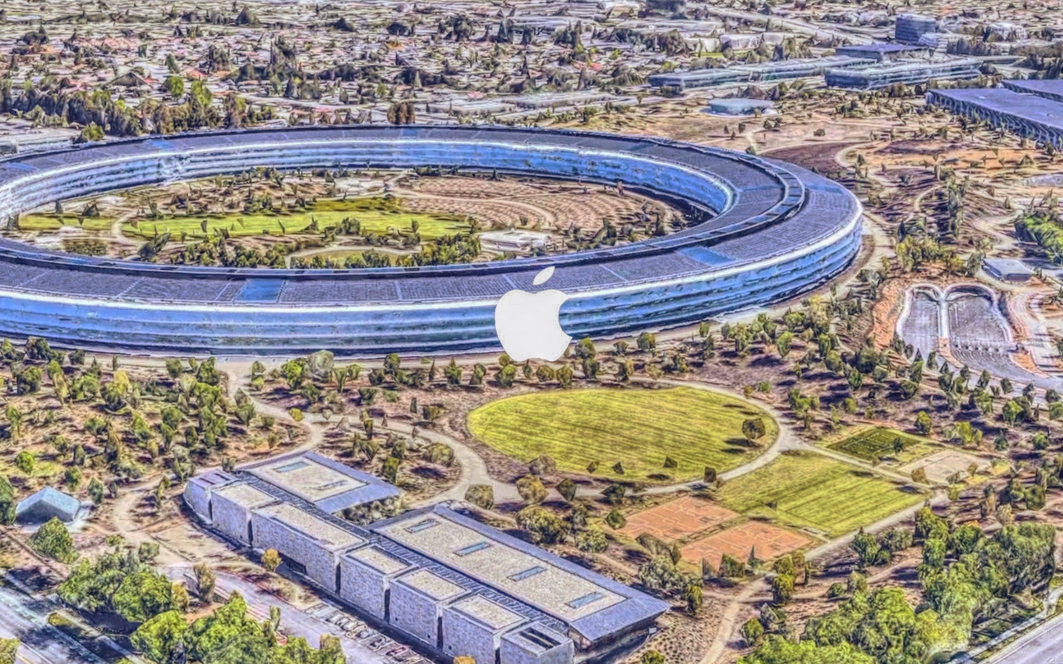【苹果飞船总部】借助谷歌地图制作00applepark宣传片_哔哩哔哩