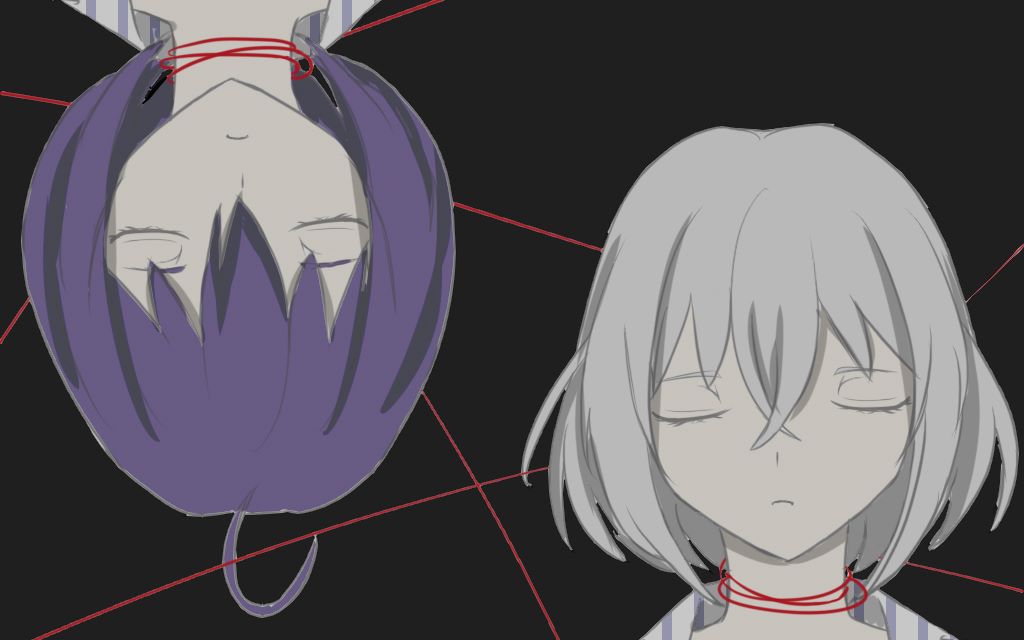 【刀剑乱舞手书】病名为爱 骨喰&鲶尾黑白双子