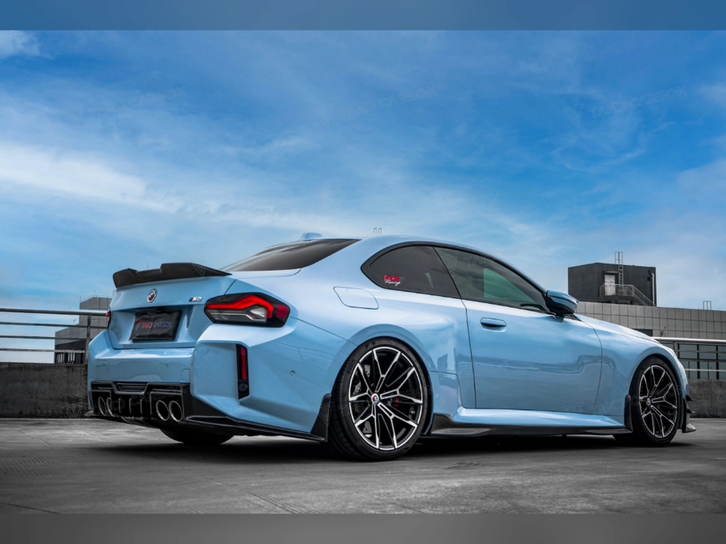 宝马m2 g87 takd碳纤维套件前唇风刀侧裙尾翼 后唇