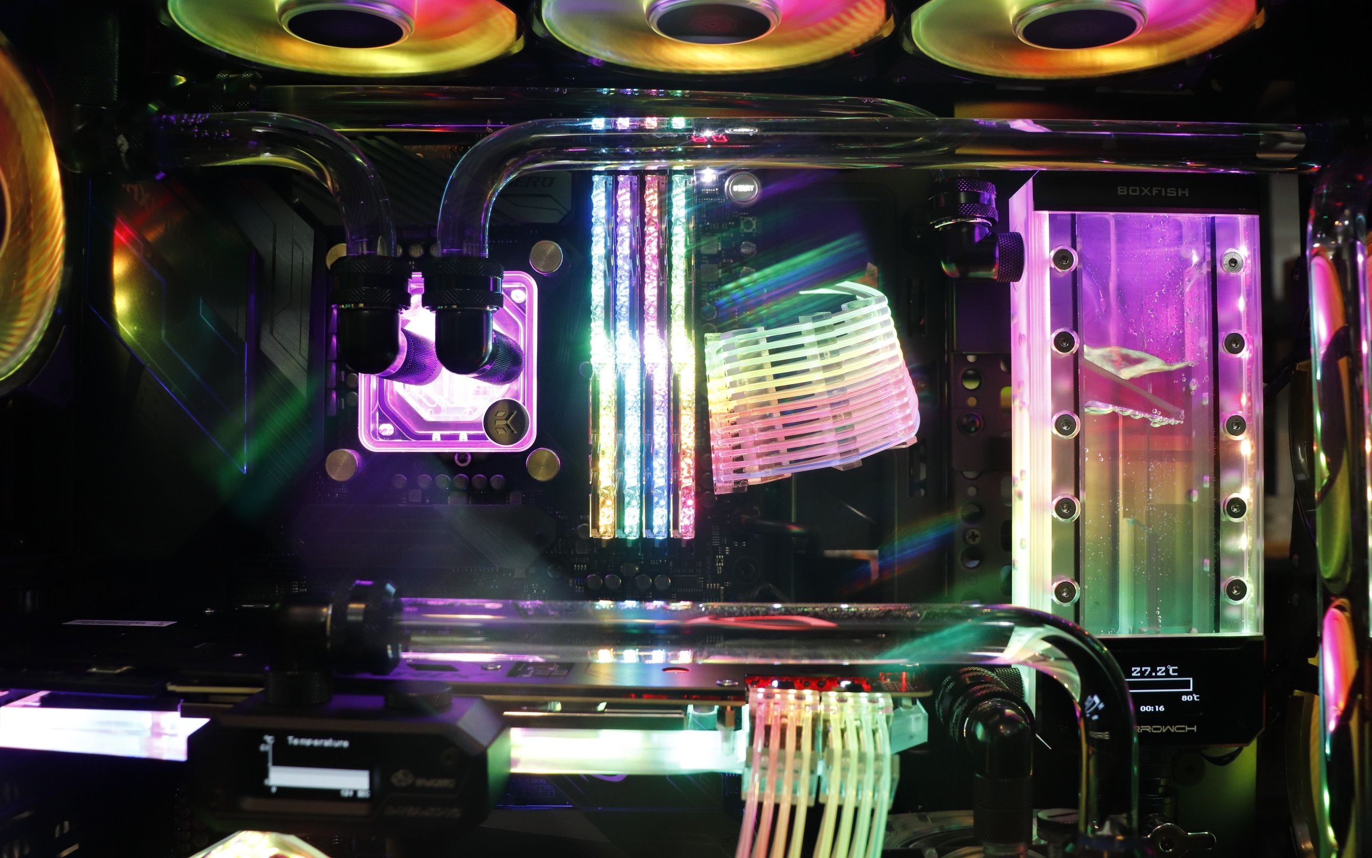 酷冷至尊c700m分体水冷电脑主机,i9 9900k 华硕rtx2080ti猛禽