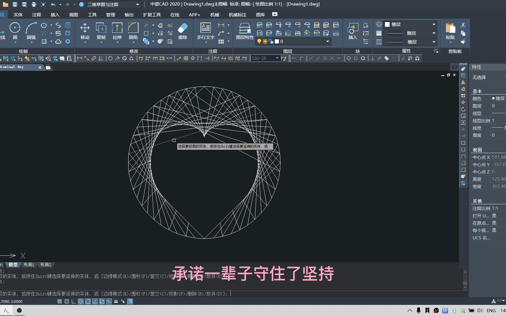 一分钟教会你用中望CAD画桃心哔哩哔哩bilibili