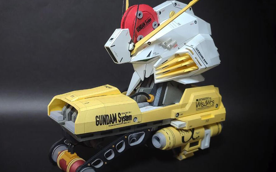 高达 msa-0011 ex-s胸像 纸模型制作 与 设计过程