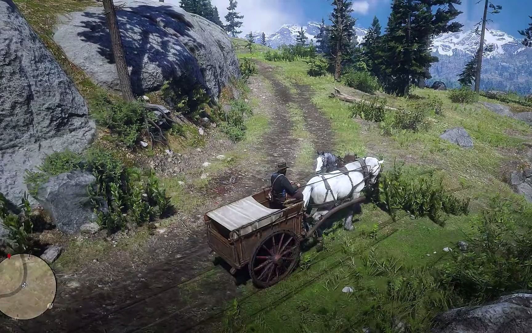 荒野大镖客2:草莓镇路上的坠崖事故解析,这个游戏世界过于真实