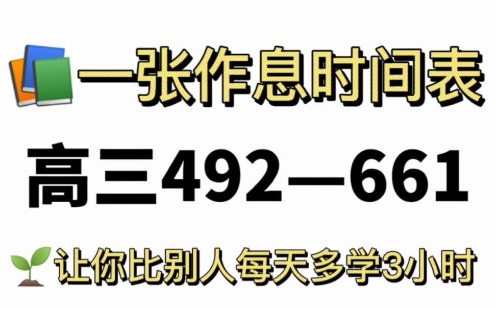 【高中】一张作息时间表,让你比别人每天多学3小时!哔哩哔哩bilibili