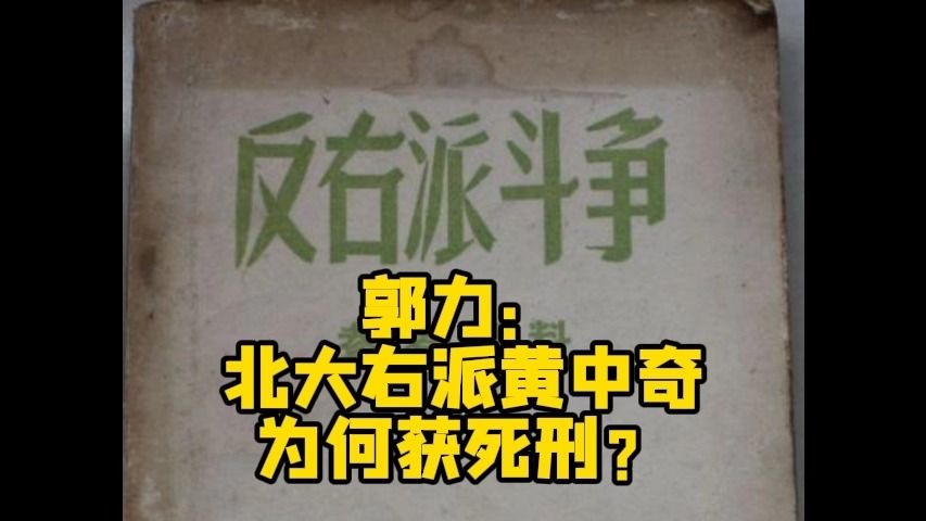 郭力:北大右派黄中奇为何获死刑?哔哩哔哩bilibili