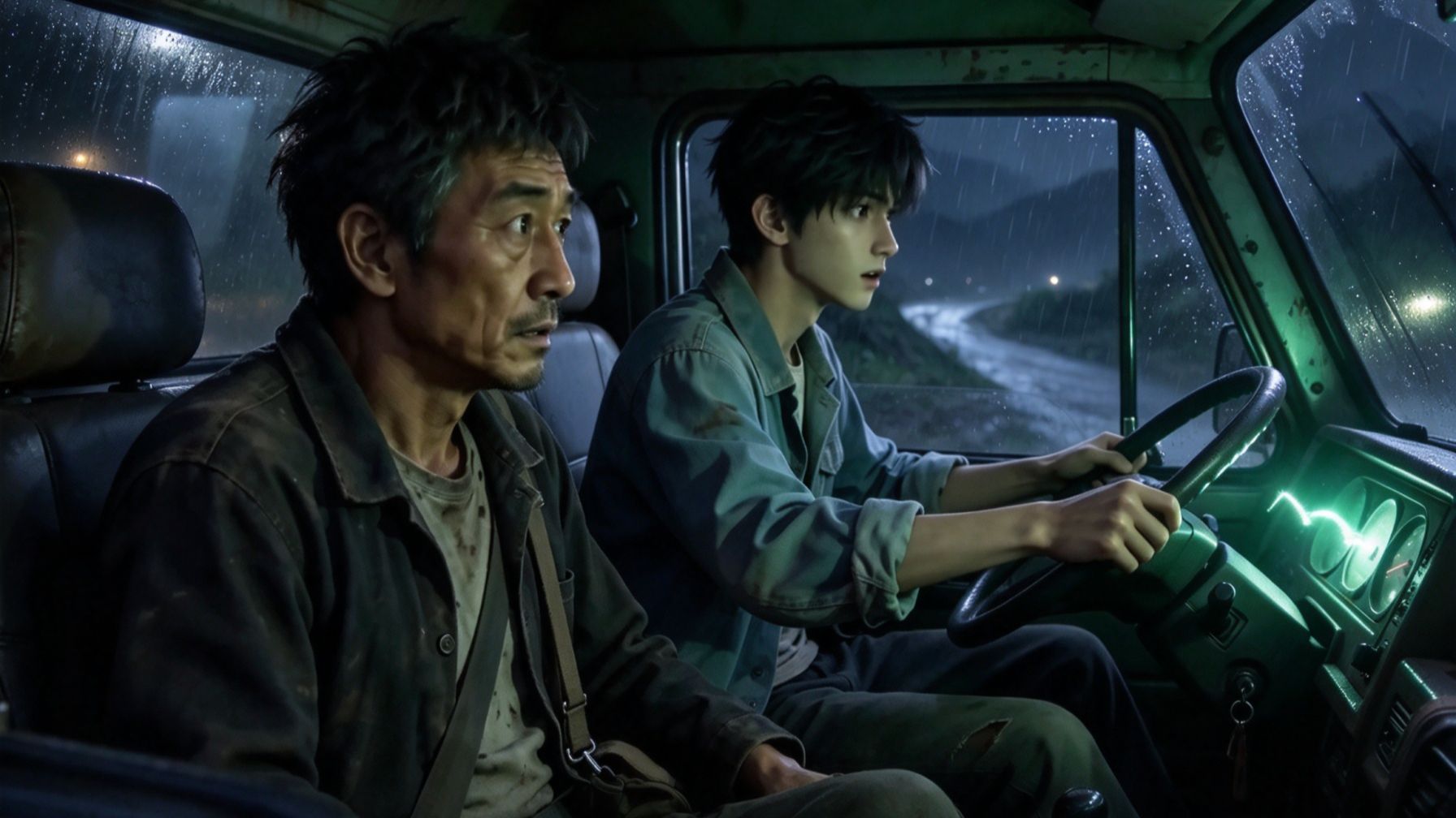 【完结自制】我跟着师傅跑长途夜路，叮嘱三点前绝不可动车，不管碰见啥都不要停，因为停车不仅货会被劫完，人可能也会消失