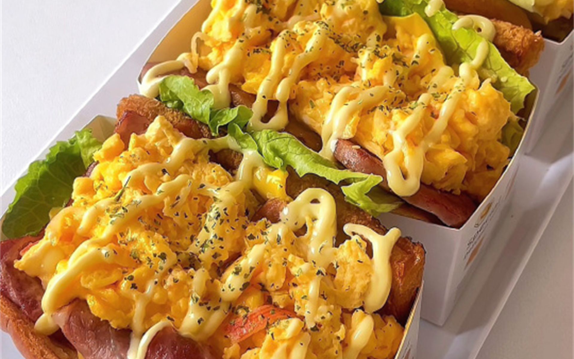 78快手能量早餐|培根火腿厚蛋烧三明治00