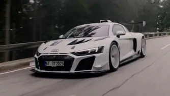 Download Video: Audi R8 ABT XGT  白色 机甲战士 阴天 绕山