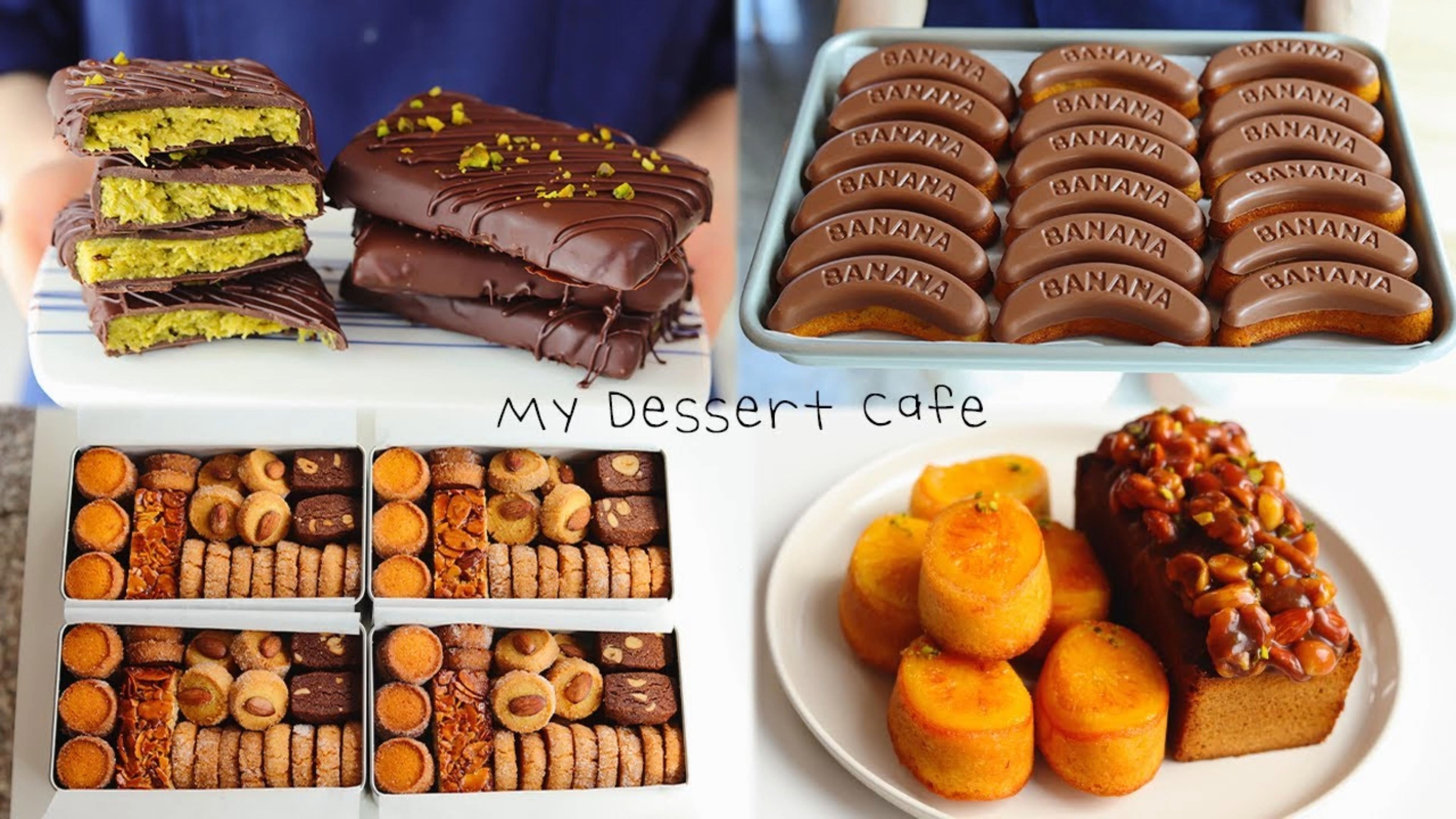 字幕>nebokgom的甜点咖啡视频:橙子蛋糕,焦糖坚果磅蛋糕,香蕉巧克力