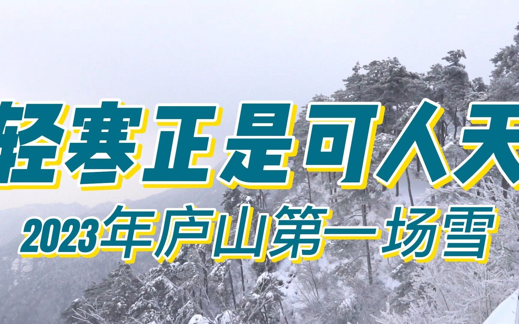 2023年庐山的第一场雪终于来了哔哩哔哩bilibili