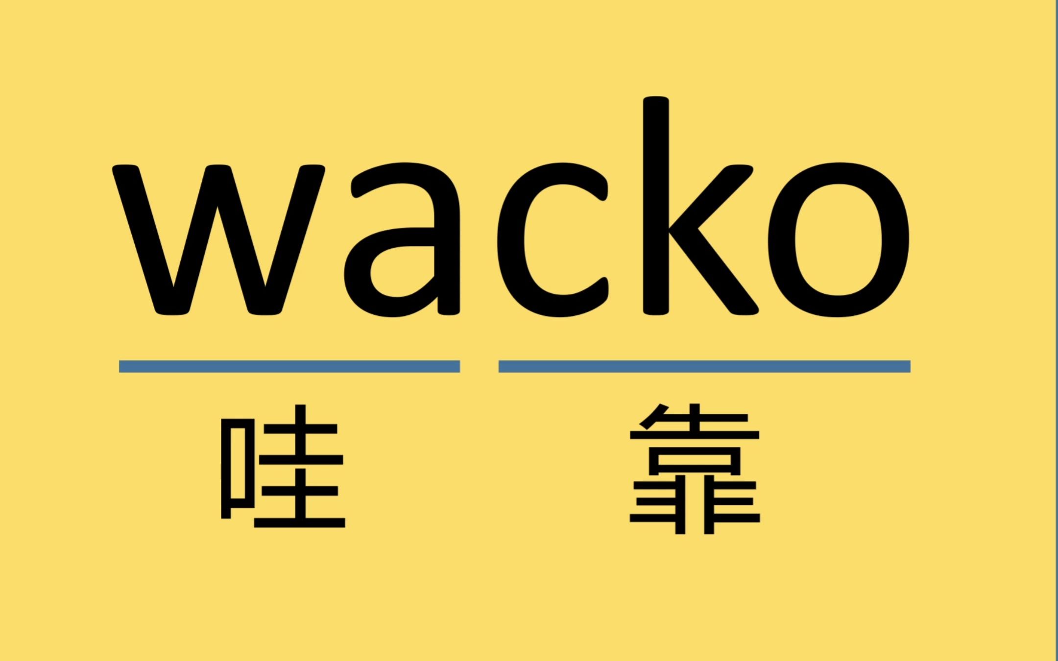 每日记单词wacko哔哩哔哩bilibili