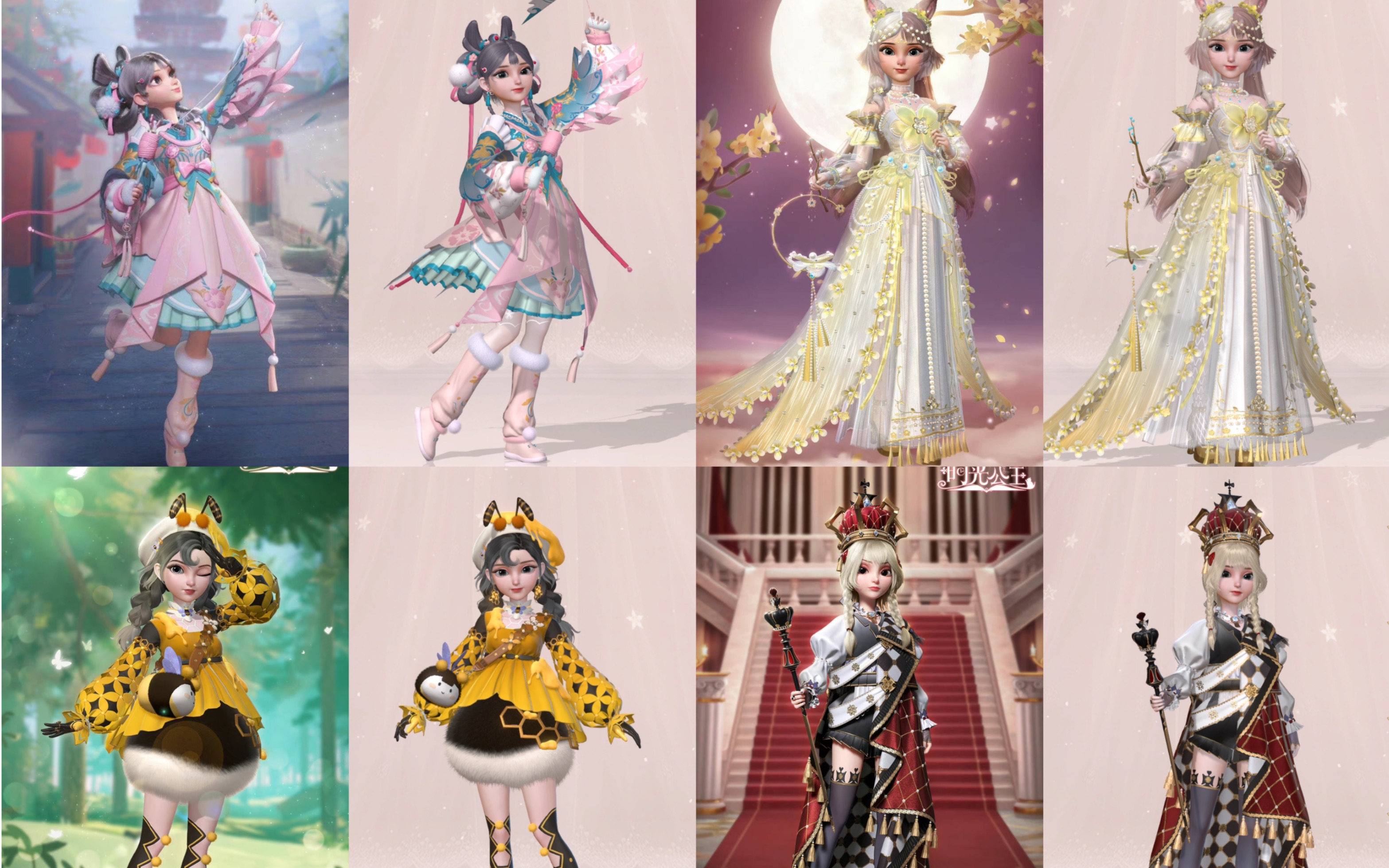 一口气看完时光公主最近氪金活动套装宣传图和实装对比