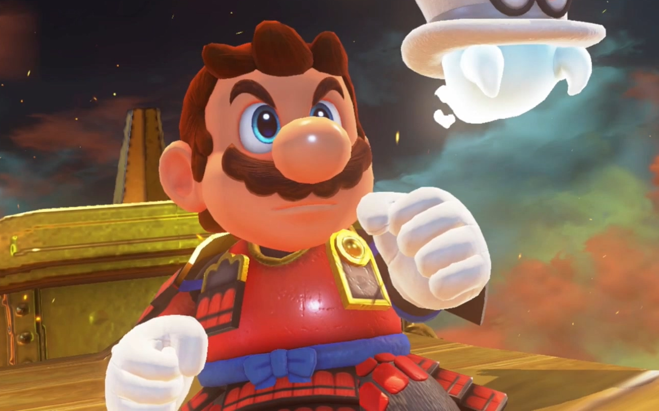 在库巴府驾七彩祥云看烟火大会 | 超级马里奥奥德赛 11_哔哩哔哩 (゜