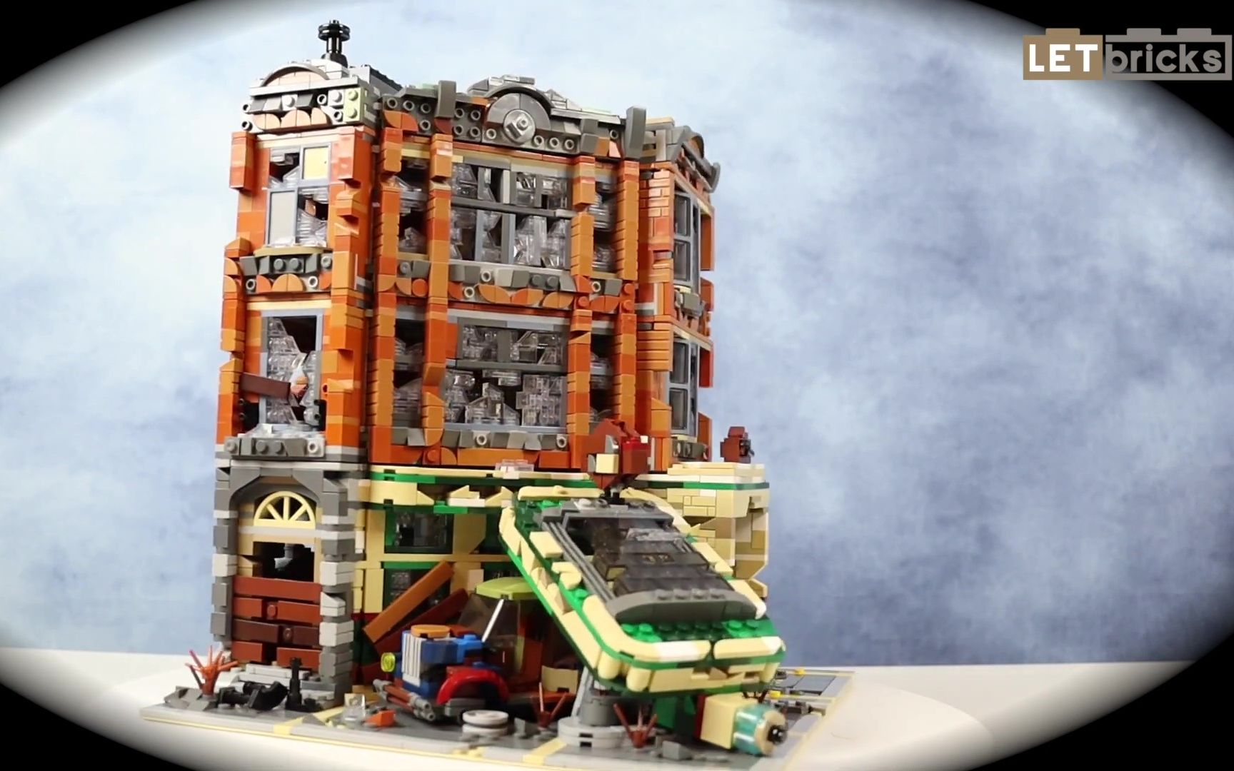 乐高僵尸启示录建筑moc快速拼搭定格动画