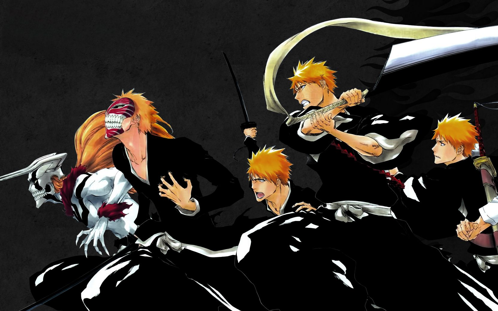 mugen四时期一护vs白哉剑八小乌蓝染720p60帧