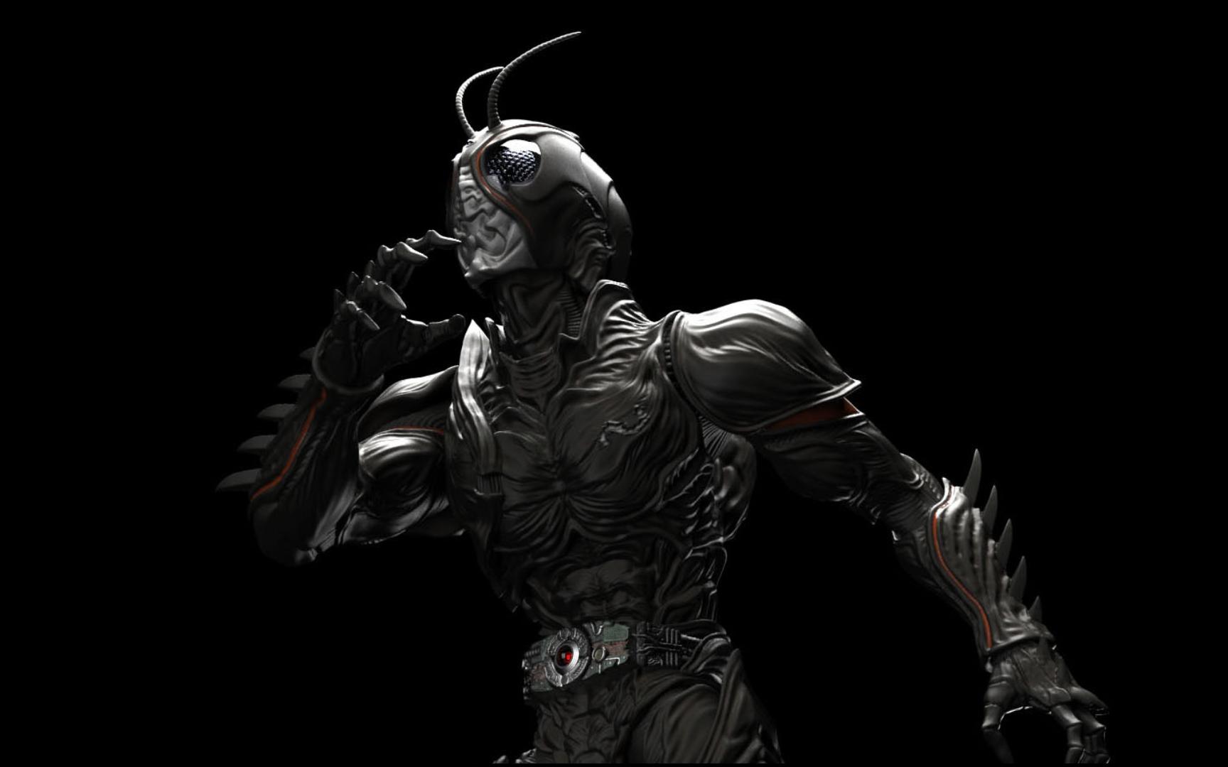 【3d展示】pose重置!假面骑士黑日骑士雕像