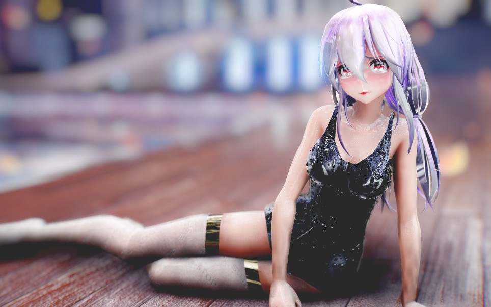 【弱音mmd/2k全面屏】73私人泳池73更有白丝弱美人相伴