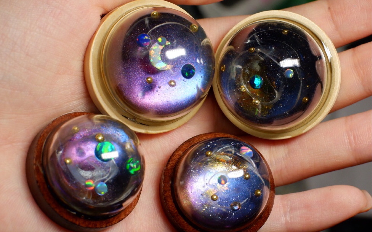 【宇宙胸针滴胶教程】地星撞海星 把世界放到你心里,把宇宙装饰于胸前