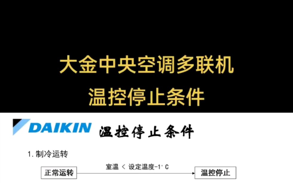 大金多联机中央空调温控停止条件运行参数范围启动运行参数#大金怎么看运行参数 大金外机运行参数 #大金正常运行参数 大金如何查询外机运行参数 #大金...