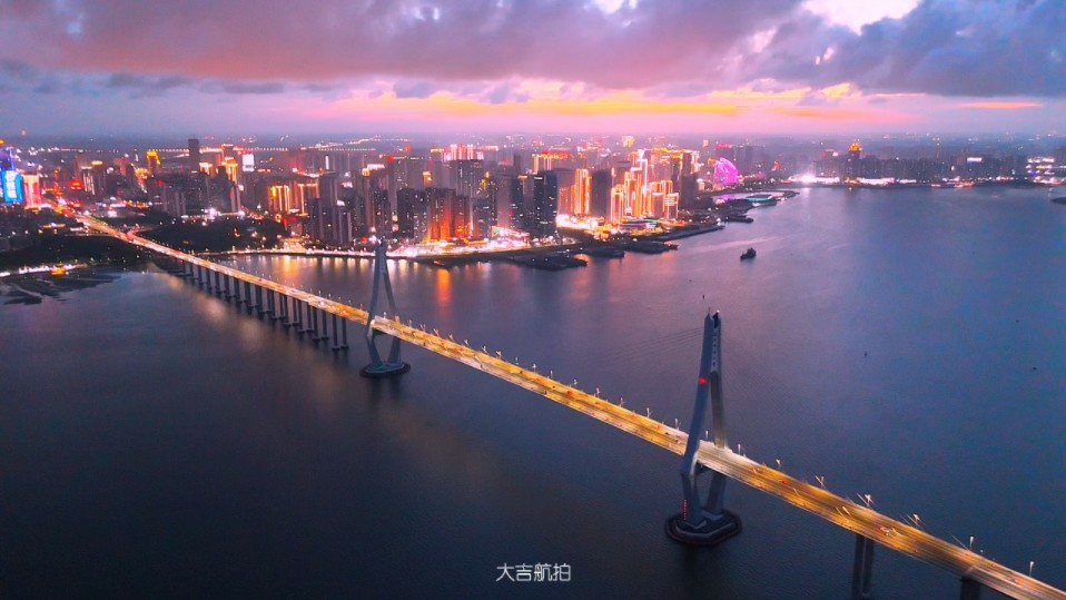 湛江海湾大桥 夜景图片