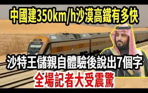 Download Video: 中国建350kmh沙漠高铁有多快，沙特王储亲自体验，下车后说出7个字，全场记者大受震惊