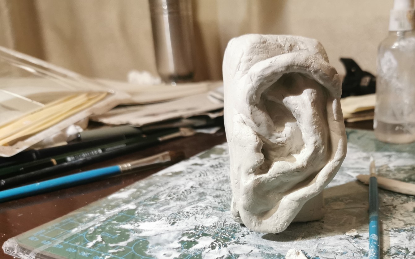 雕塑 泥塑 耳朵