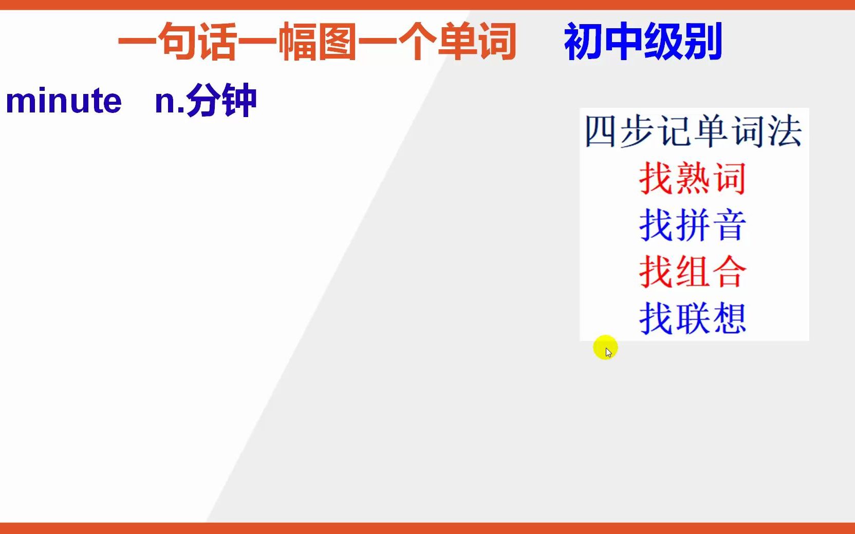 初中英语单词:15秒巧背单词minute分钟哔哩哔哩bilibili