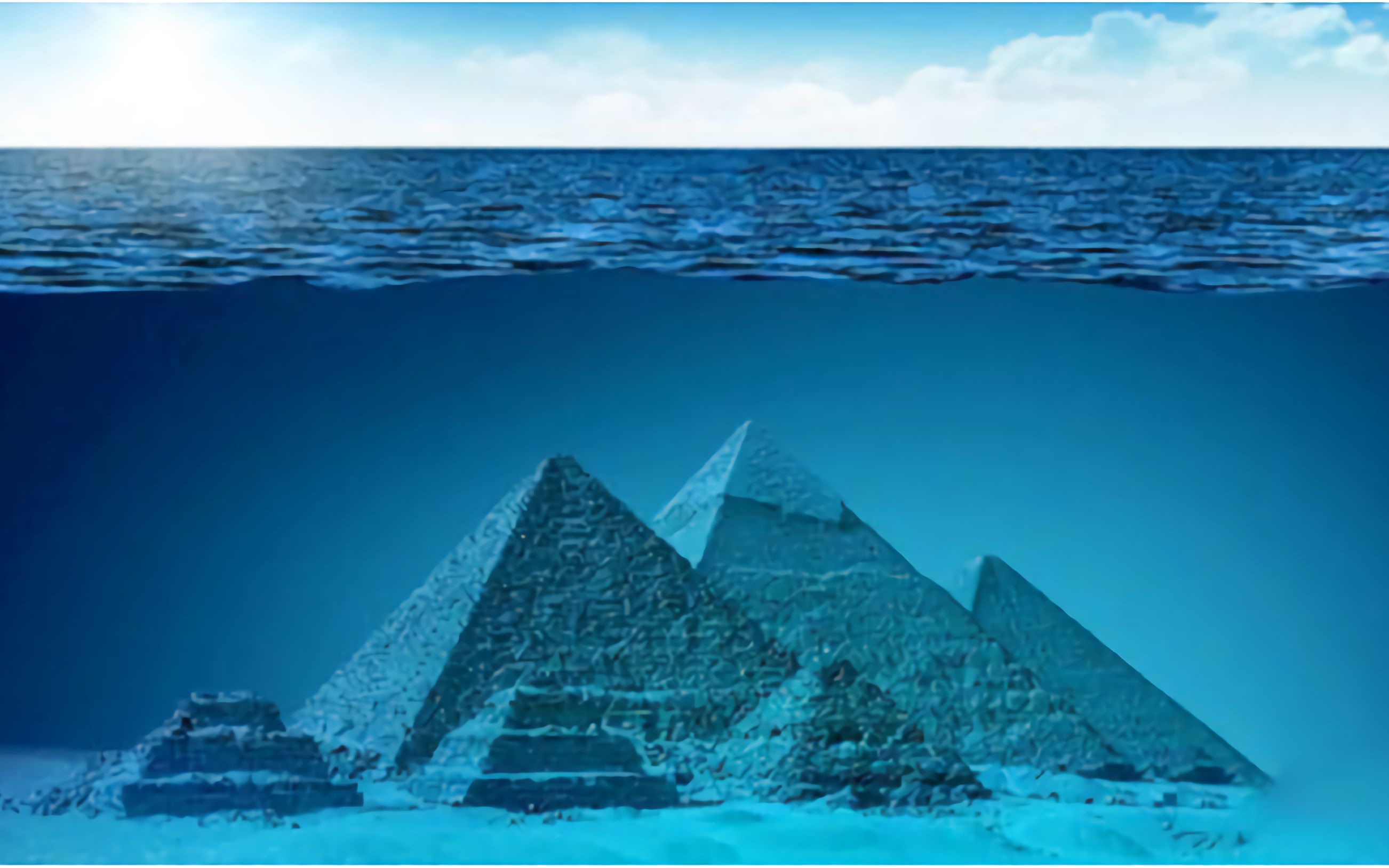 台湾海底发现金字塔图片