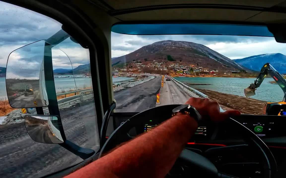 【 KG Norway Truck Driver】POV 卡车驾驶:挪威北部的一趟货运丨4K60 Volvo FH540哔哩哔哩bilibili