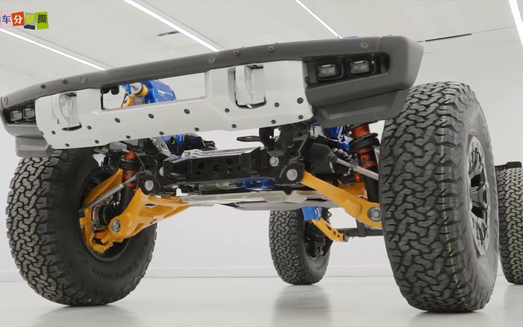 福特 bronco raptor 底盘展示!这才是真正跑沙漠的车!