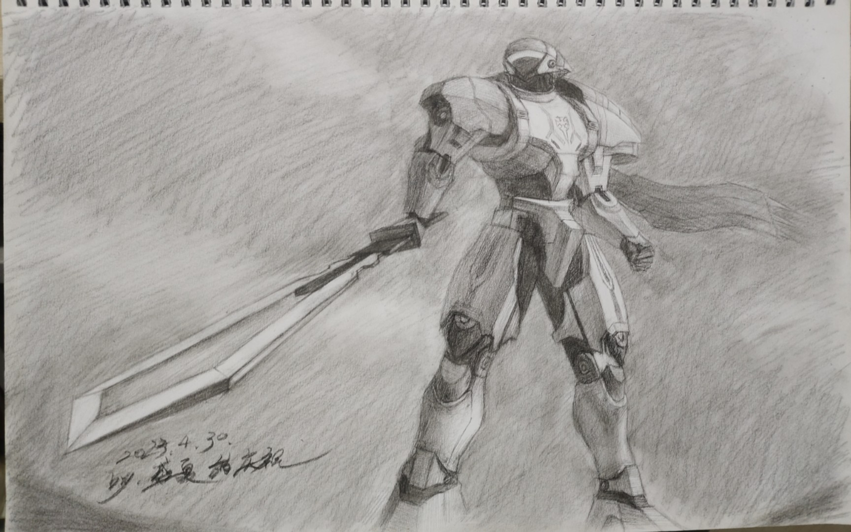 【素描手绘】机动都市阿尔法 亚瑟