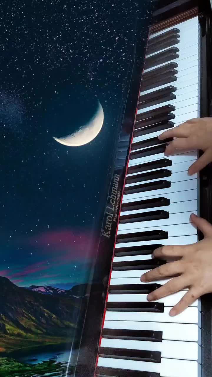 弯弯的月亮钢琴曲钢琴卡罗尔莱曼钢琴练琴日常弯弯的月亮经典老歌