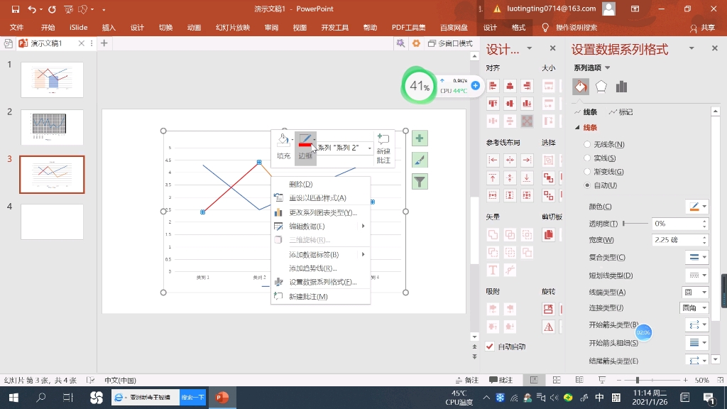 PPT的折线图技巧哔哩哔哩bilibili