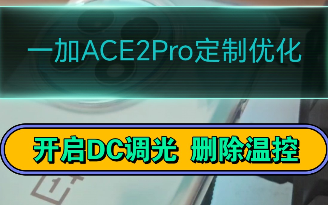 全网首发!一加ACE2Pro定制优化工具,开启DC调光,删除温控,无需root!哔哩哔哩bilibili