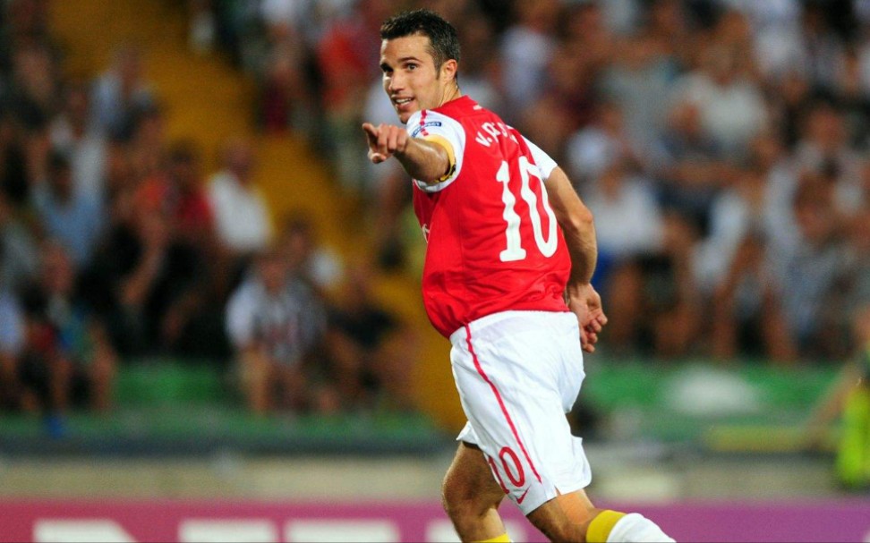 横刀立马范佩西阿森纳时期精彩凌空斩