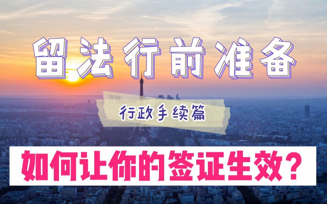 【官方科普】法国留学行前准备  行政手续篇  初到法国,如何让你的签证生效?哔哩哔哩bilibili