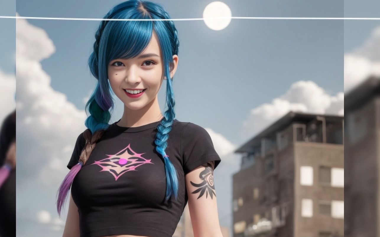 【ai绘画】蓝色头发小姐姐简直太好看啦